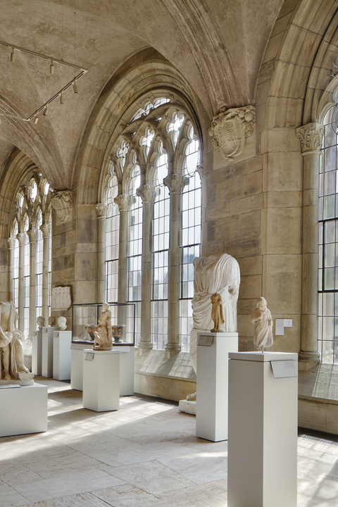 A collection of sculptures from the ancient Mediterranean world on display in the Yale University Art Gallery