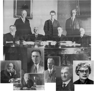 A collage of images of people from the Yale Department's past.